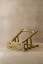 Vintage Rustic Elm Wood Stool - Medium - No 49