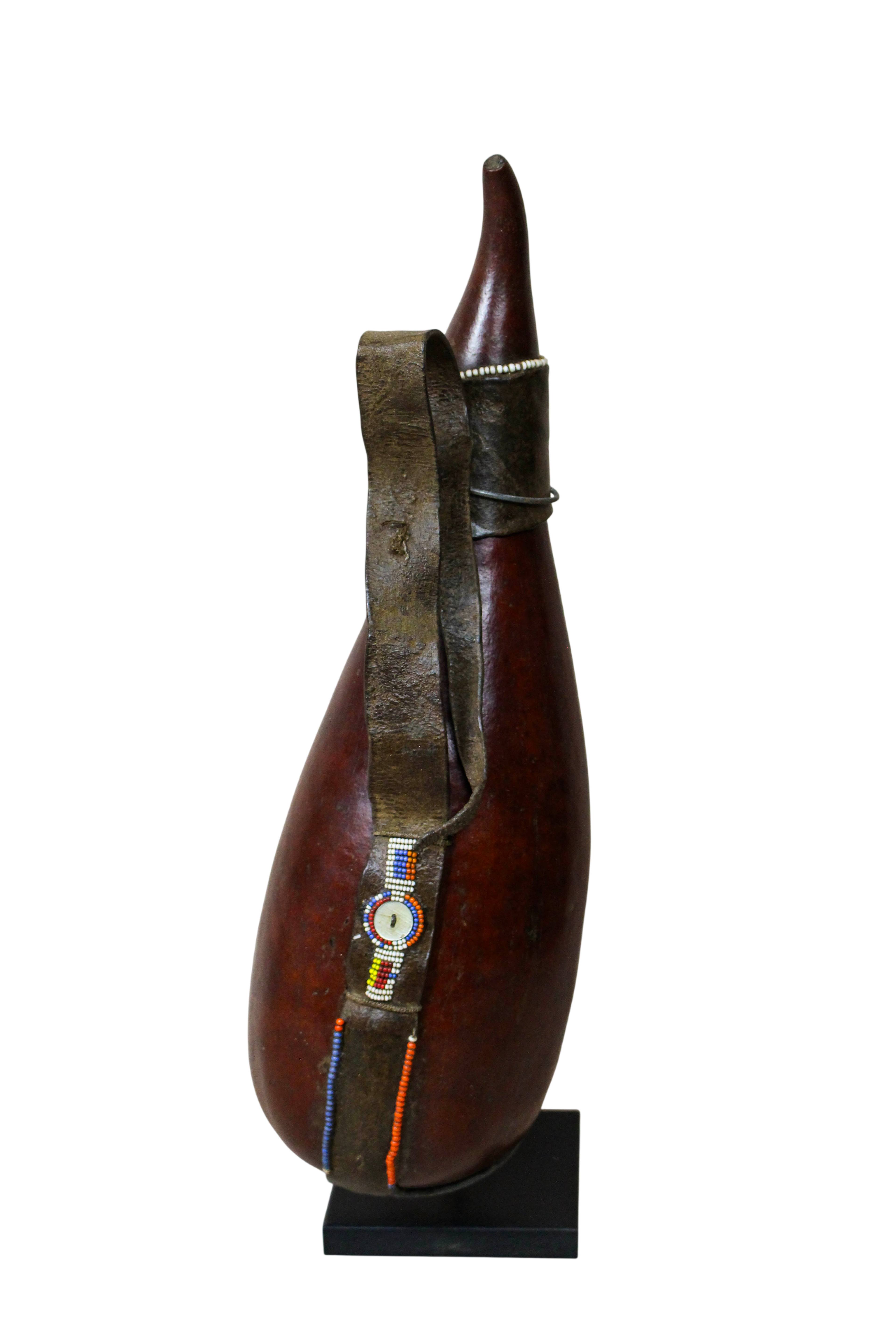 Vintage Beaded Maasai Calabash - Kenya - 52.6