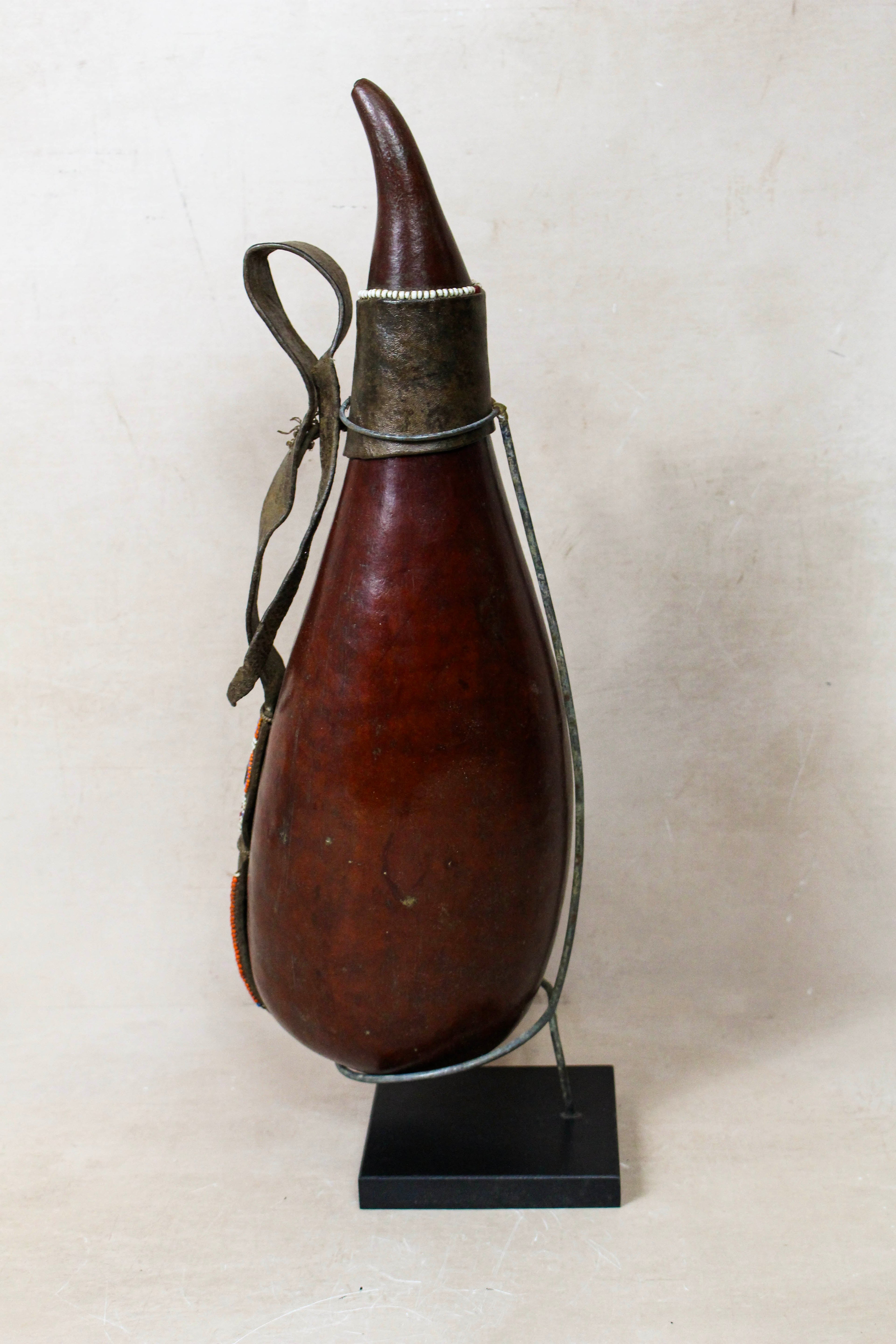Vintage Beaded Maasai Calabash - Kenya - 52.6
