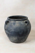 Vintage Dark pot with ears - E4.35
