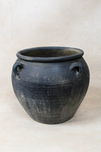 Vintage Dark pot with ears - E4.36