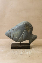 Stone Fish Sculpture - Zimbabwe - 35.6
