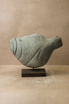 Stone Fish Sculpture - Zimbabwe - 35.8
