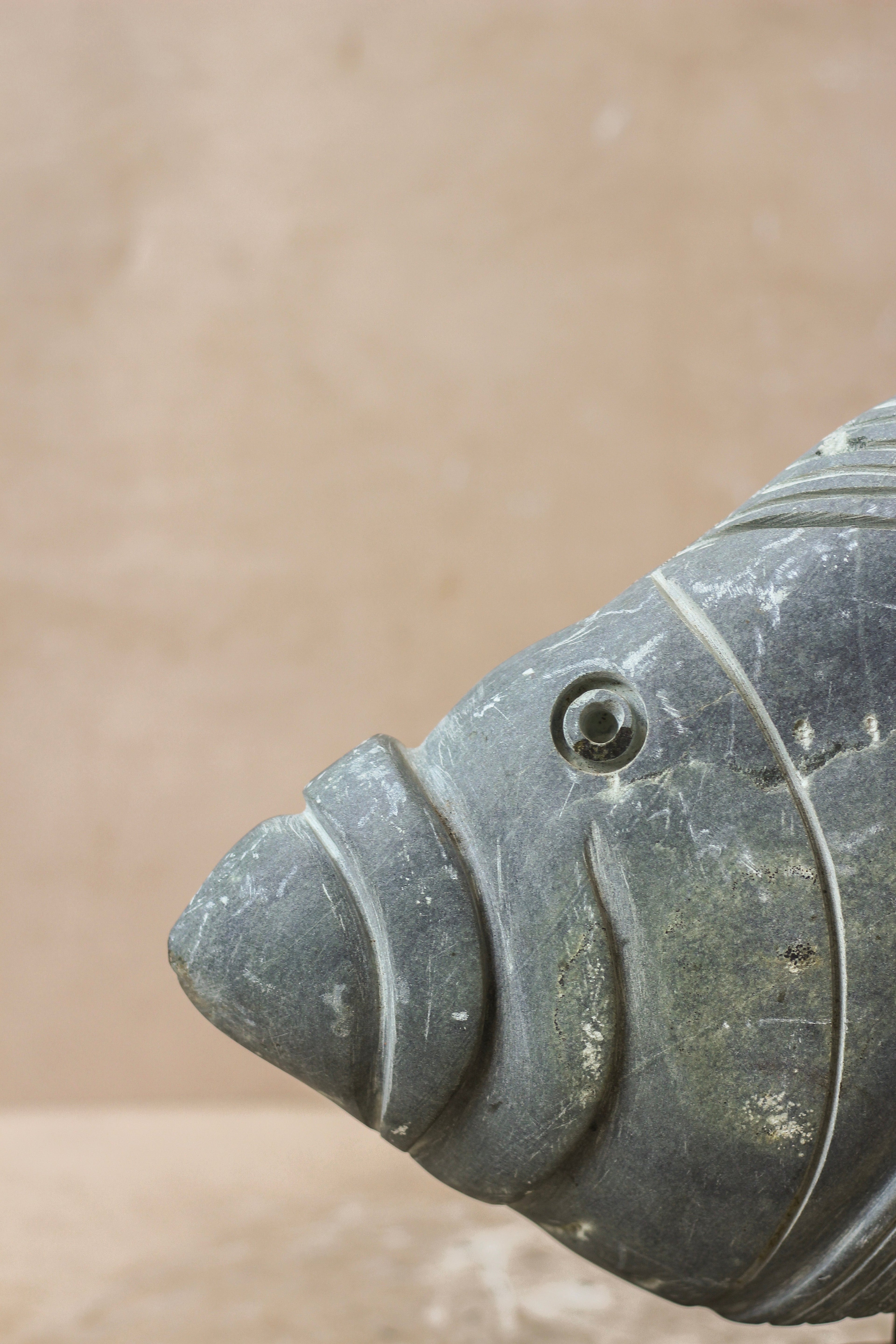 Stone Fish Sculpture - Zimbabwe - 35.6