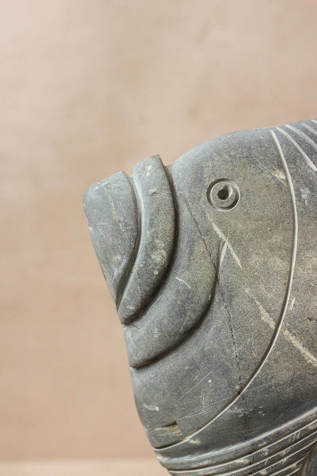 Stone Fish Sculpture - Zimbabwe - 35.7