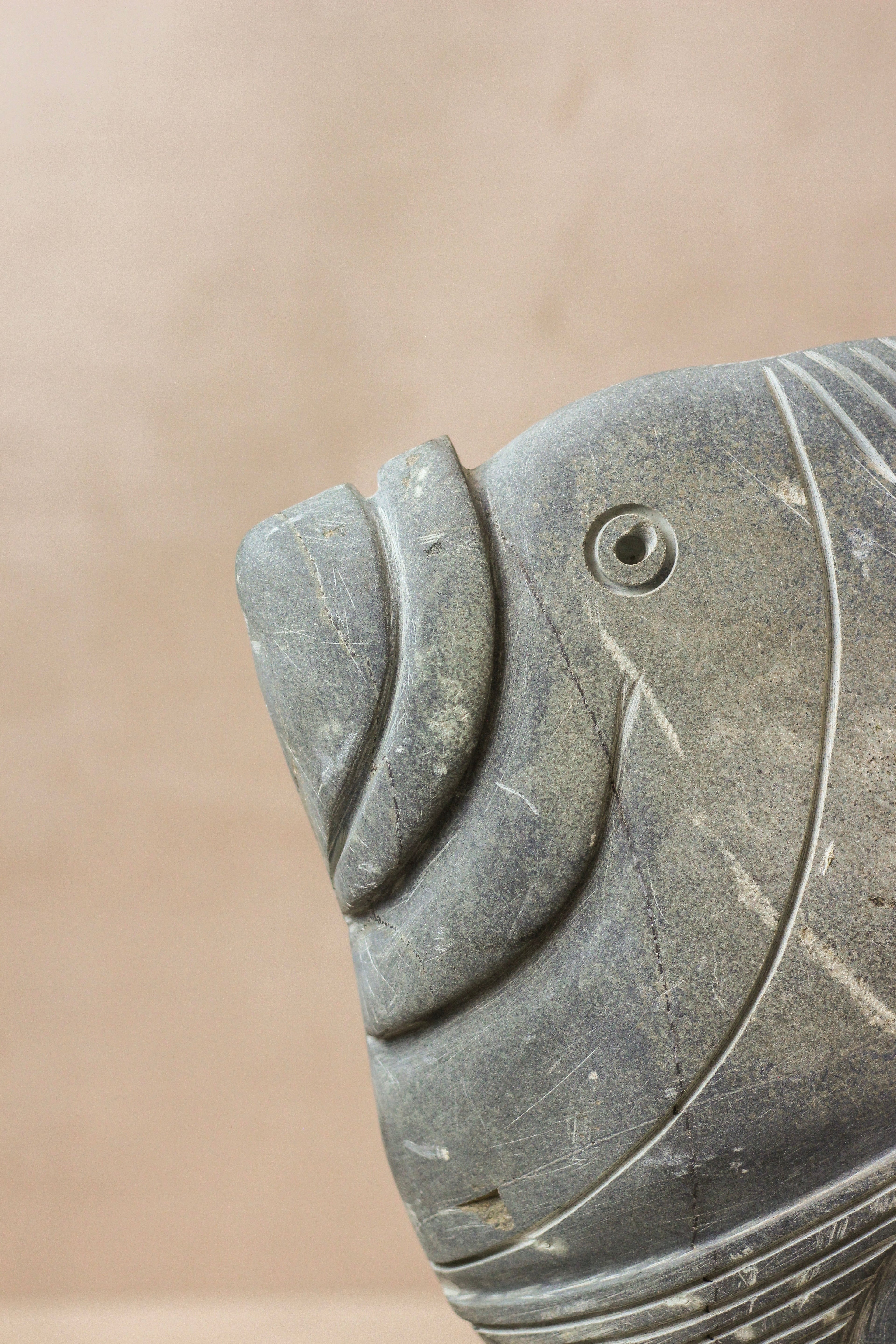 Stone Fish Sculpture - Zimbabwe - 35.7