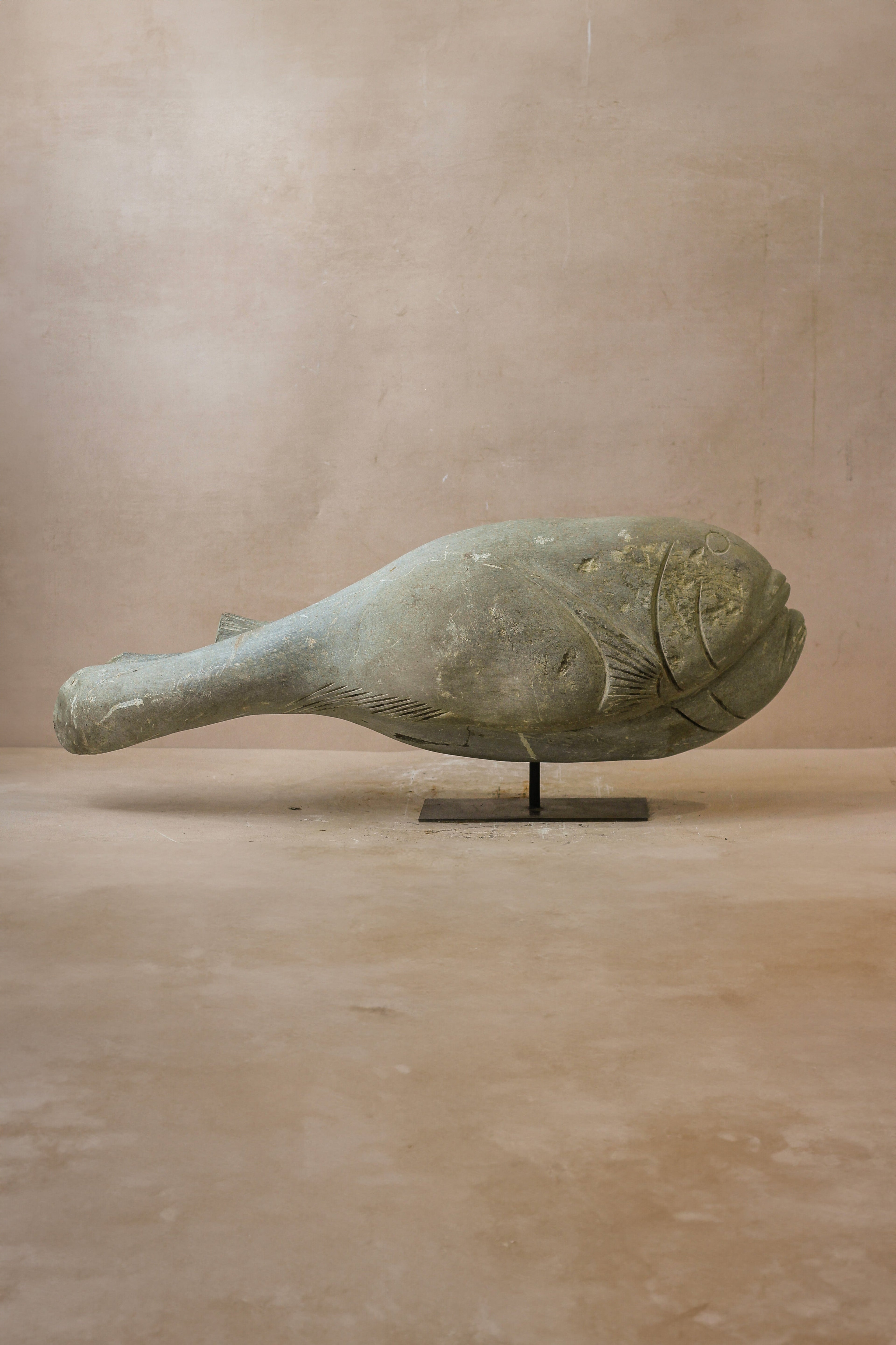 Stone Fish Sculpture - Zimbabwe - 99.1