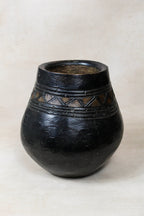 Hand Carved Lozi Wood Pot - 17.1