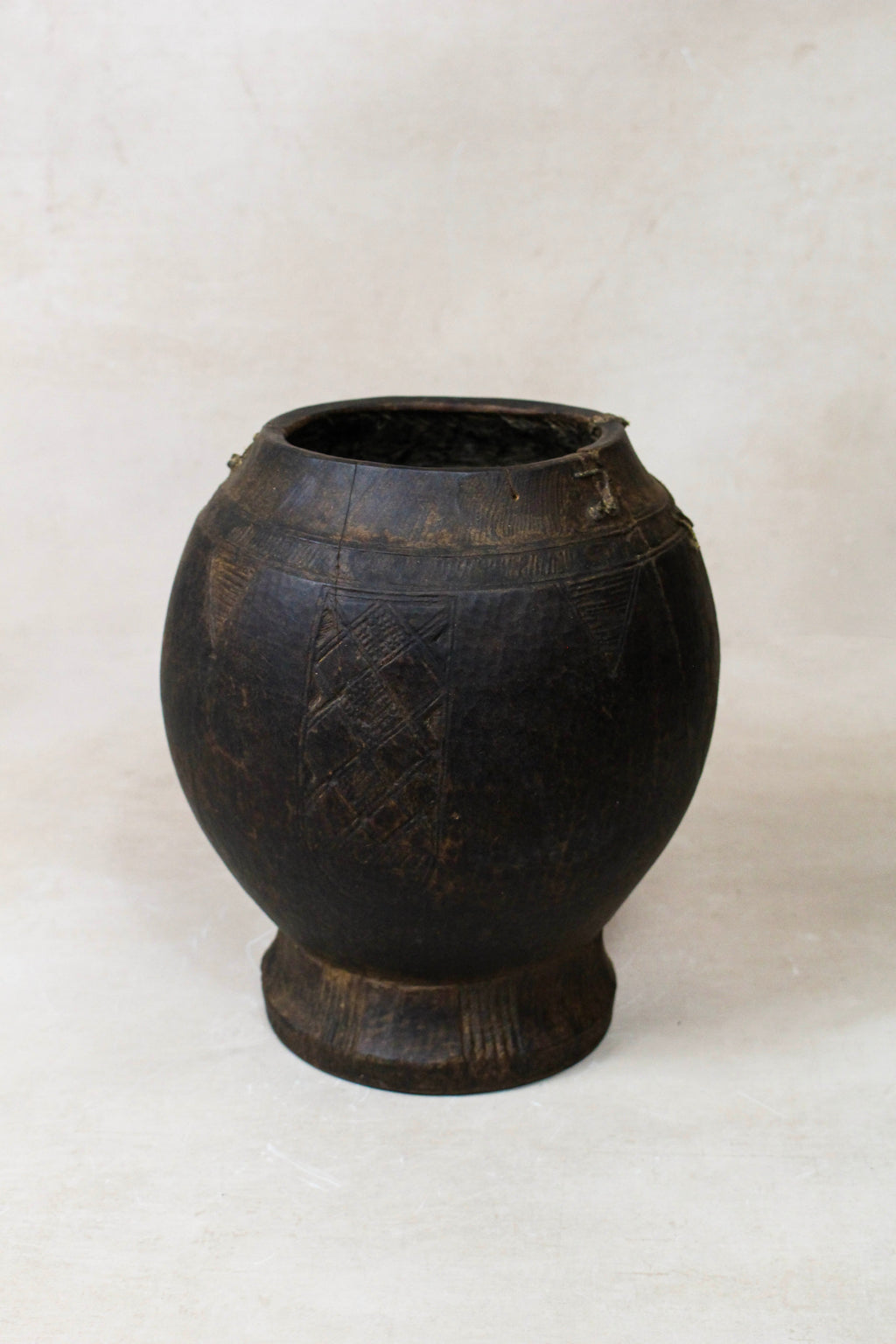Antique "Stitched" Ethiopian Milk Pot - 17.2