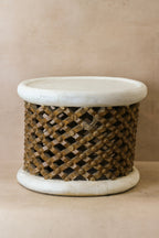 Bamileke Table - White/Natural