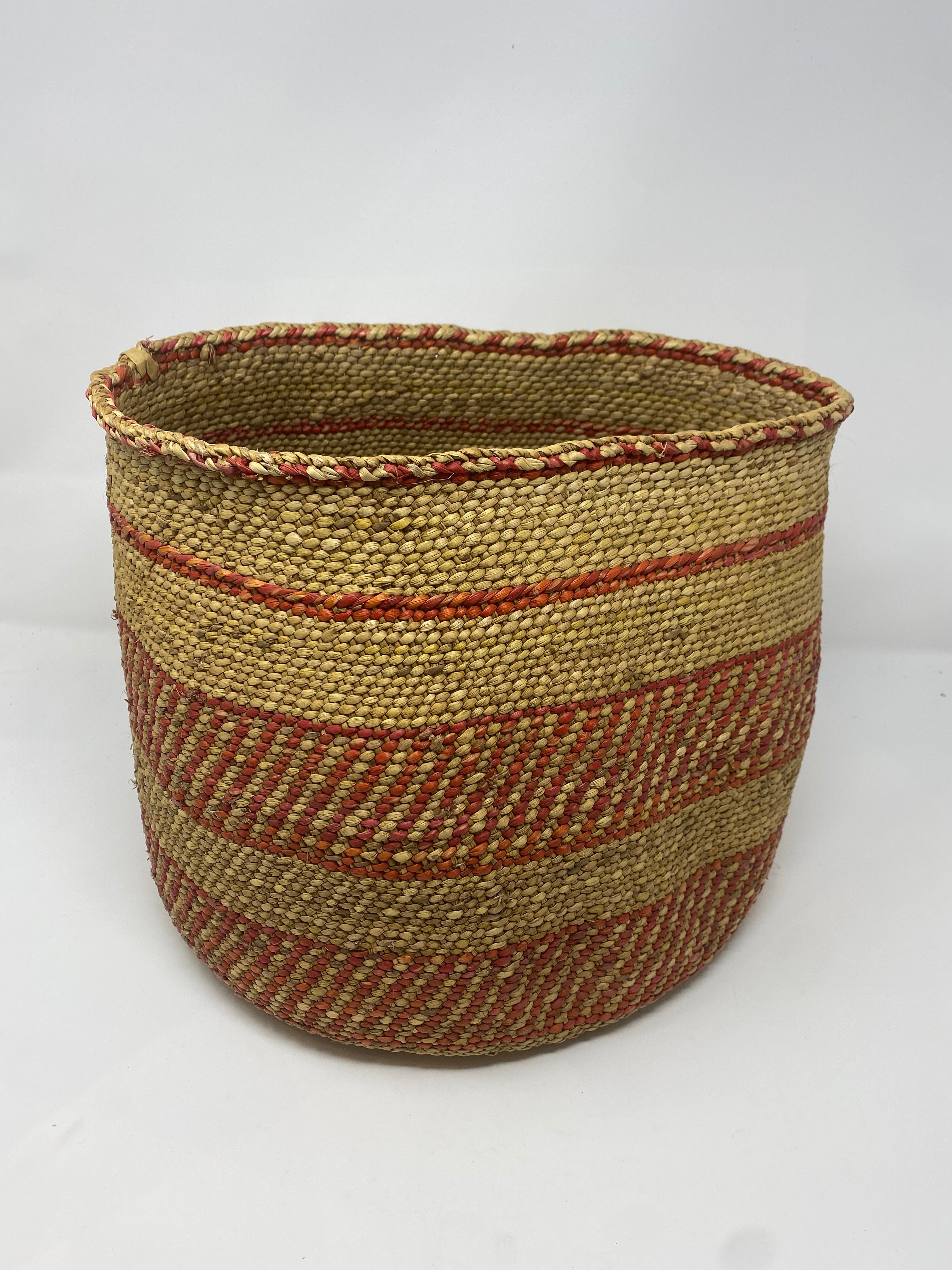 Iringa Basket - Russet Red Pattern - L