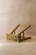 Vintage Rustic Elm Wood Stool - Medium - No 55