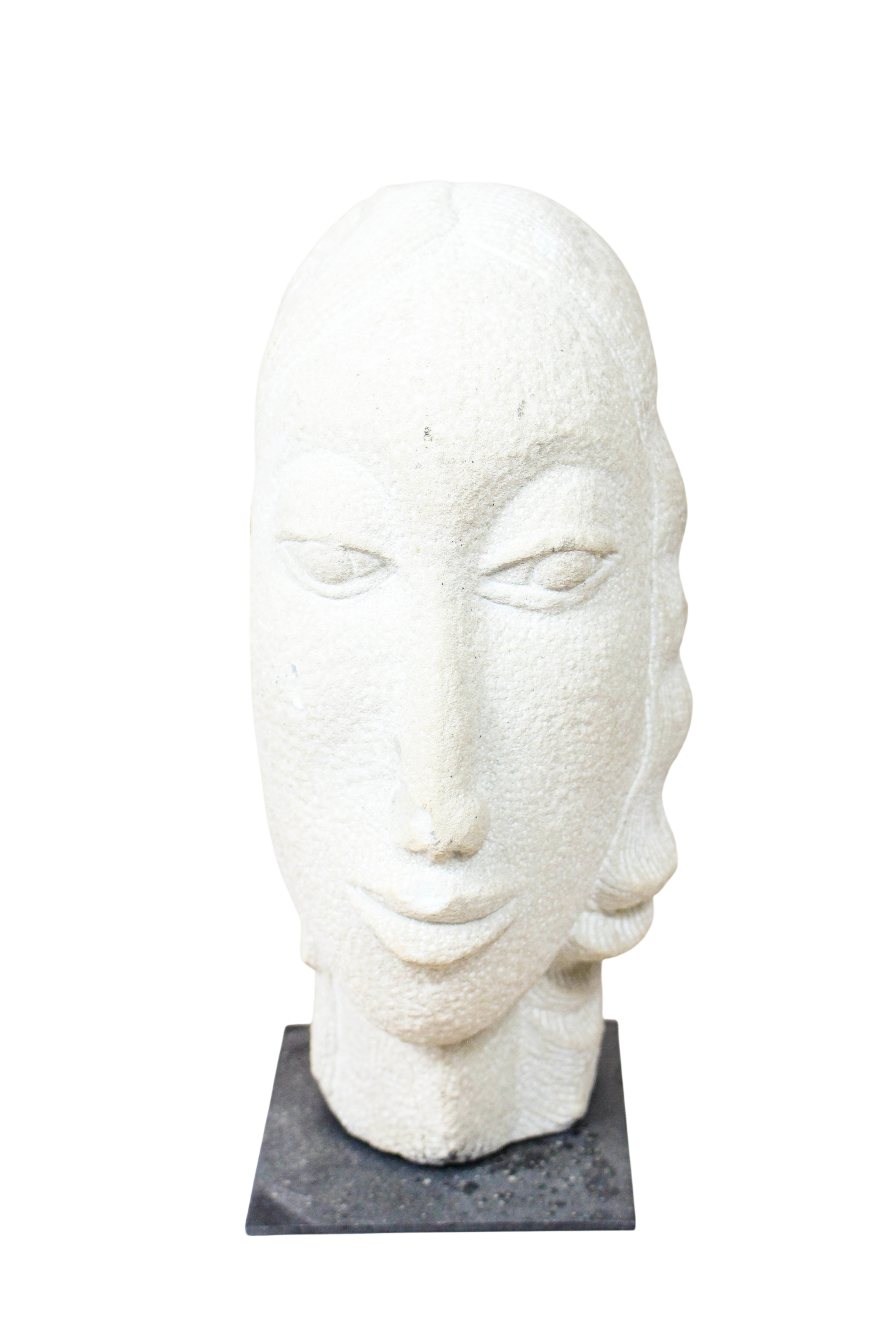 Stone head sculpture by Rizimu Chiwawa Zimbabwe 31.03