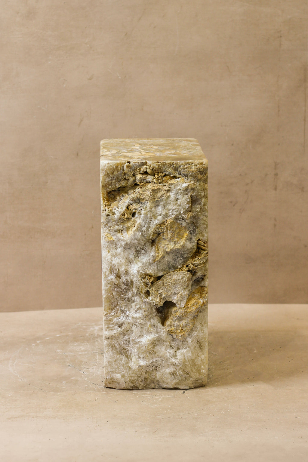Onyx Side Table Pedestal Raw - Solid - No 1
