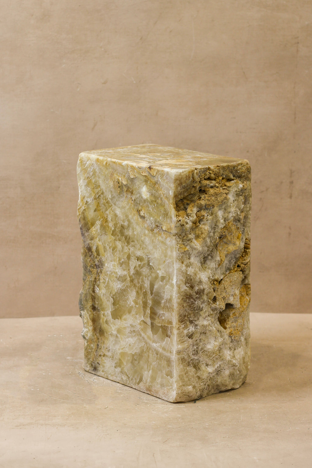 Onyx Side Table Pedestal Raw - Solid - No 1