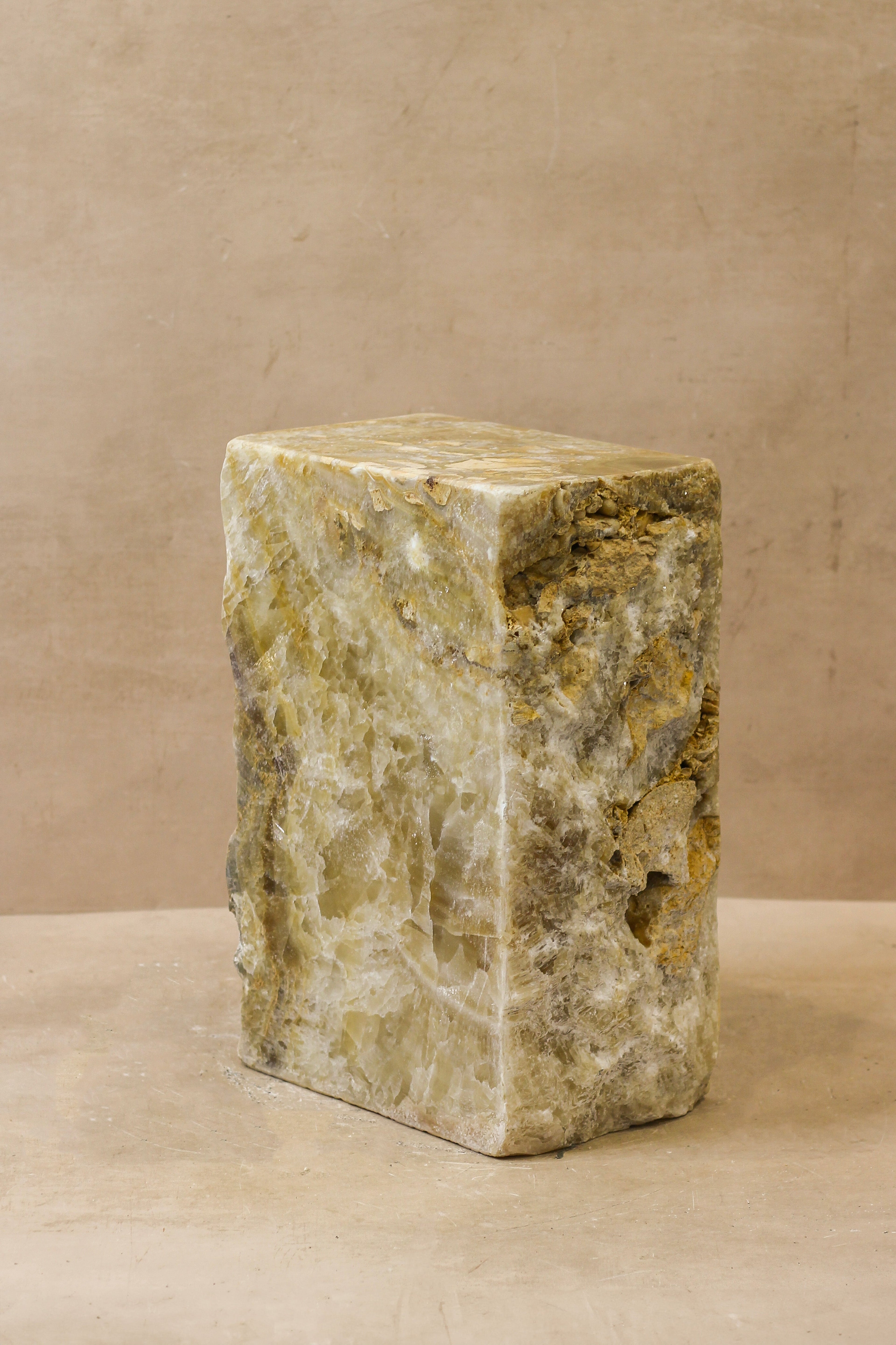 Onyx Side Table Pedestal Raw - Solid - No 1