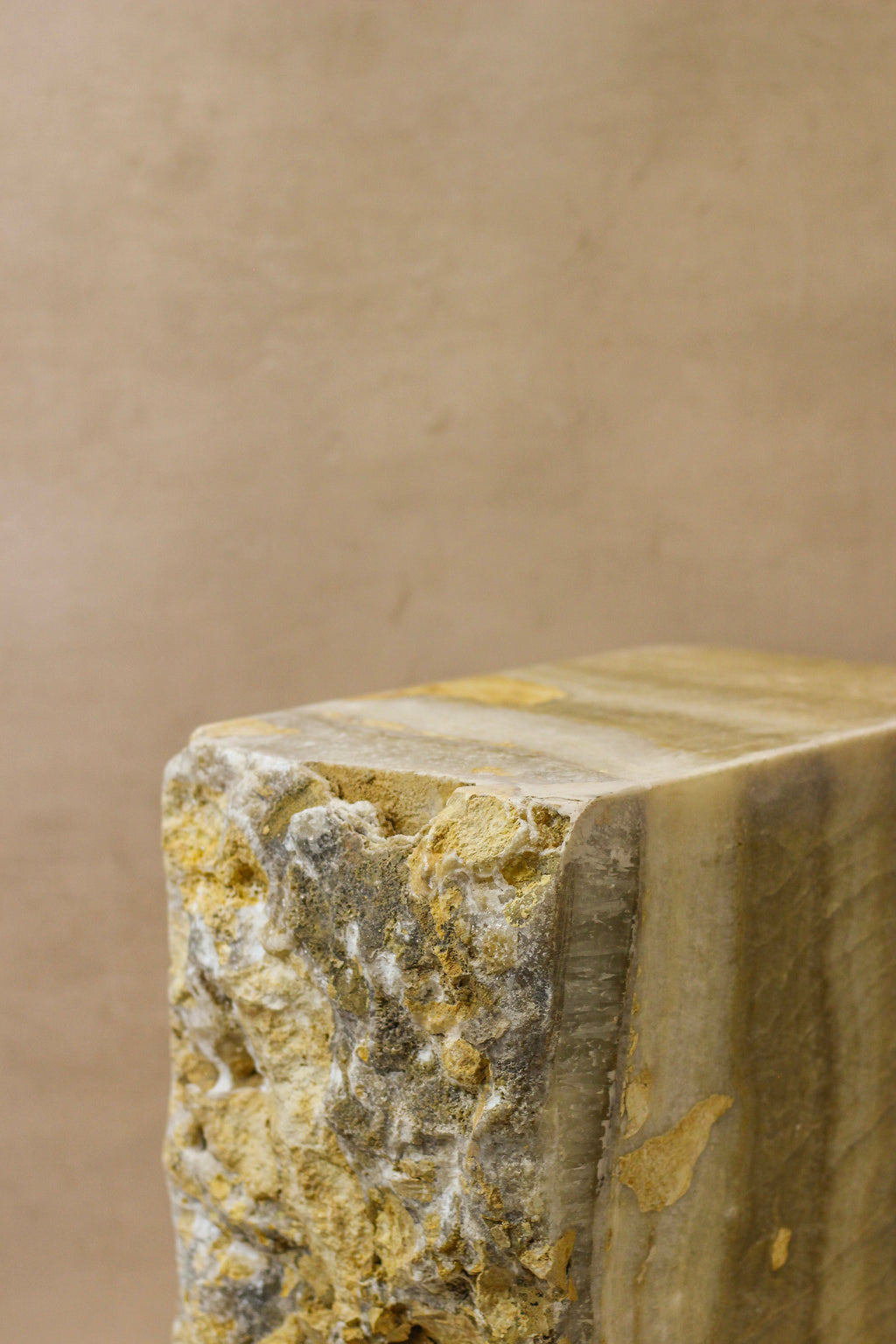Onyx Side Table Pedestal Raw - Solid - No 2
