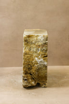 Onyx Side Table Pedestal Raw Cut - Solid - No 3