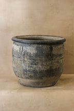 Big Old Grey Asian Pots - L006