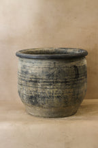 Big Old Grey Asian Pots - L006