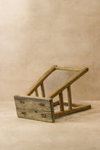 Vintage Rustic Elm Wood Stool - Medium - No 58