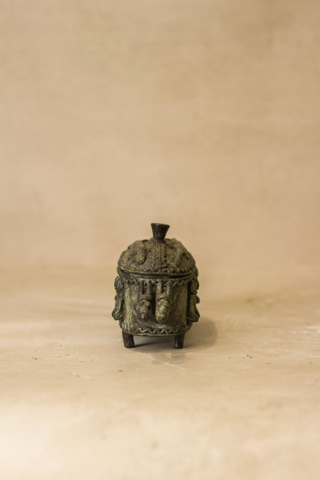 Benin Bronze Oba Box - 60.1