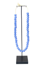 Ghana Glass Beads Necklace, Blue - 85.17