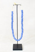 Ghana Glass Beads Necklace, Blue - 85.17