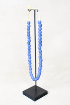 Ghana Glass Beads Necklace, Blue - 85.17