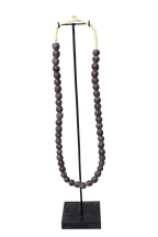 Ghana Glass Beads Necklace, Dark Brown - 85.19