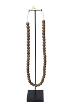 Ghana Glass Beads Necklace, Brown - 85.20