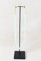 Ghana Glass Beads Necklace, White - 85.21