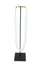 Ghana Glass Beads Necklace, White - 85.21