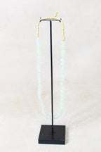 Ghana Glass Beads Necklace, White - 85.21