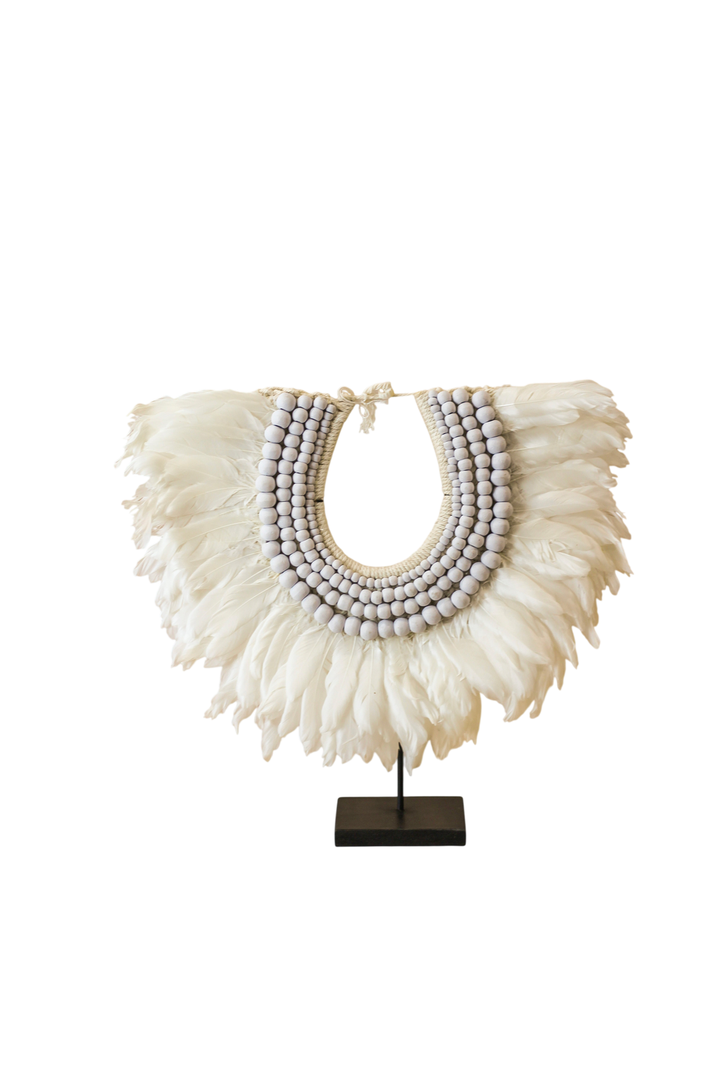 Handmade Feathers and Beads Necklace - 22.6