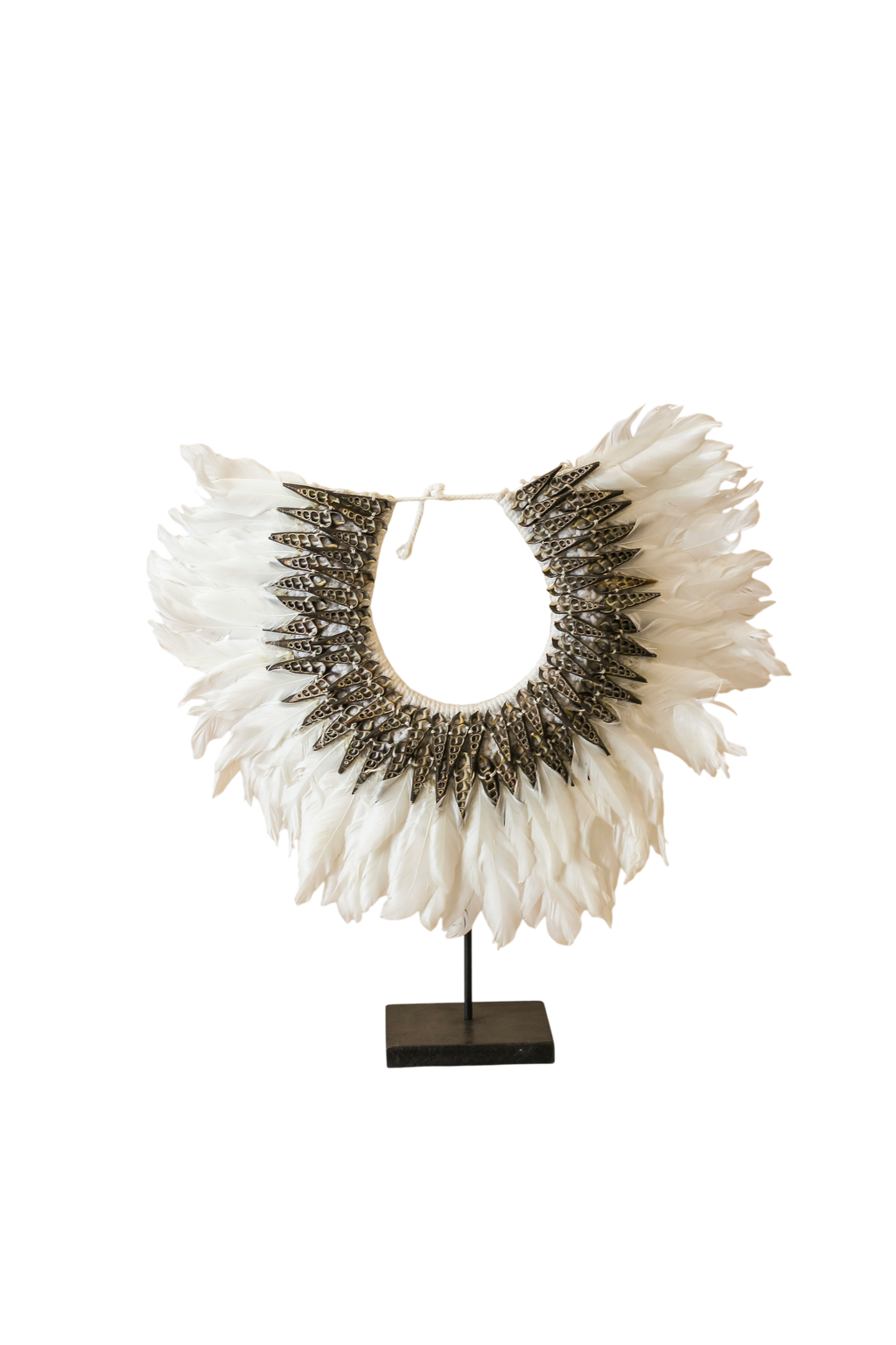 Handmade Feathers and Shell Necklace - 22.7
