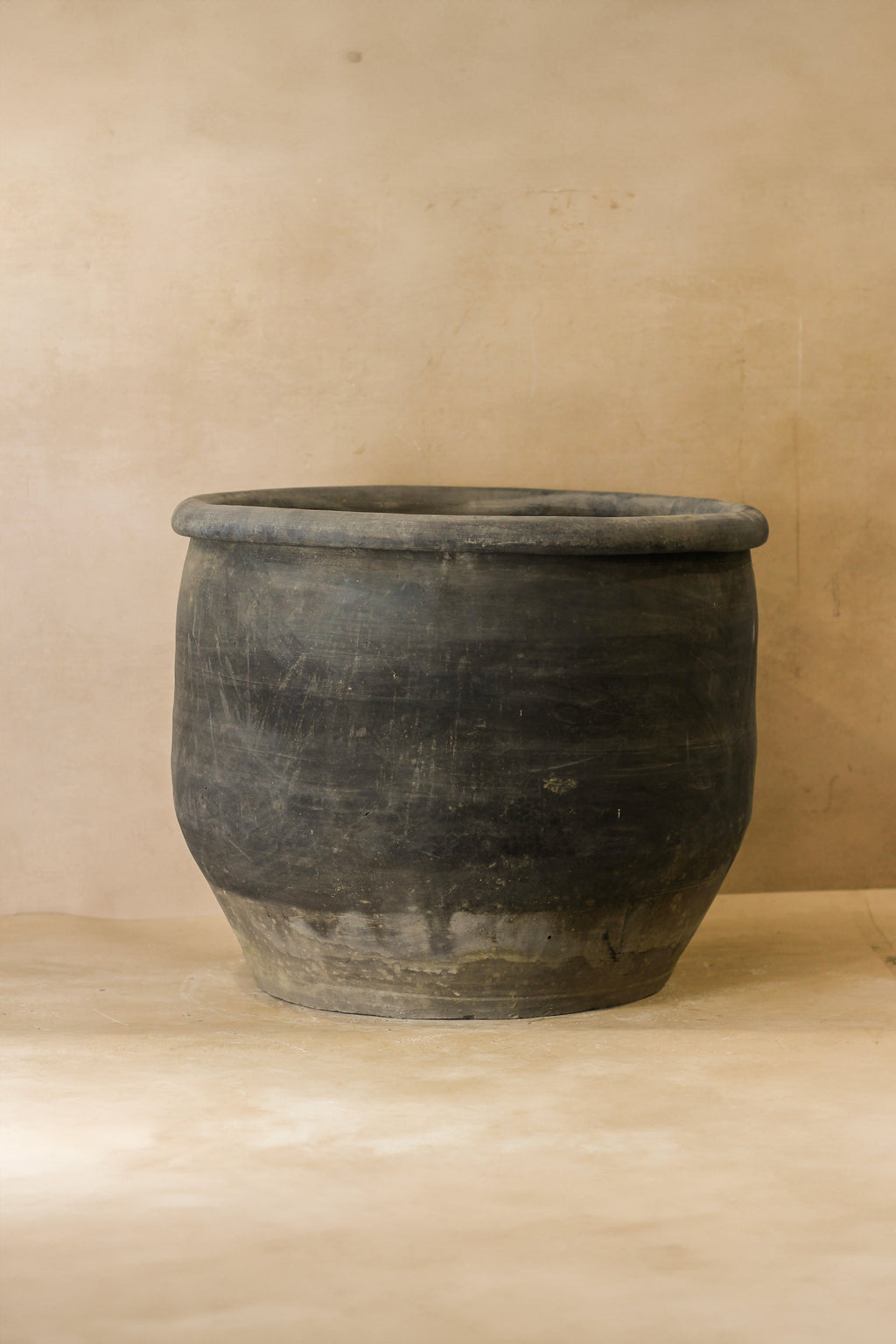 Big Old Grey Asian Pots - L009