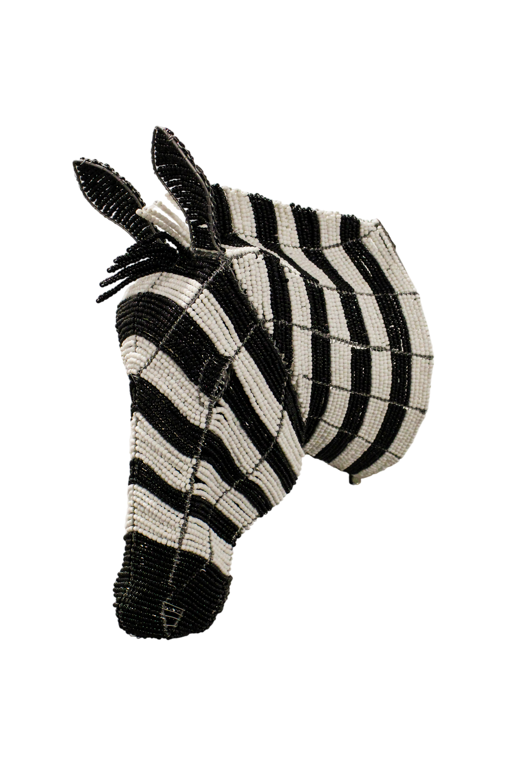 Beaded Zebra Wall Sculpture- Hand made - 17.10