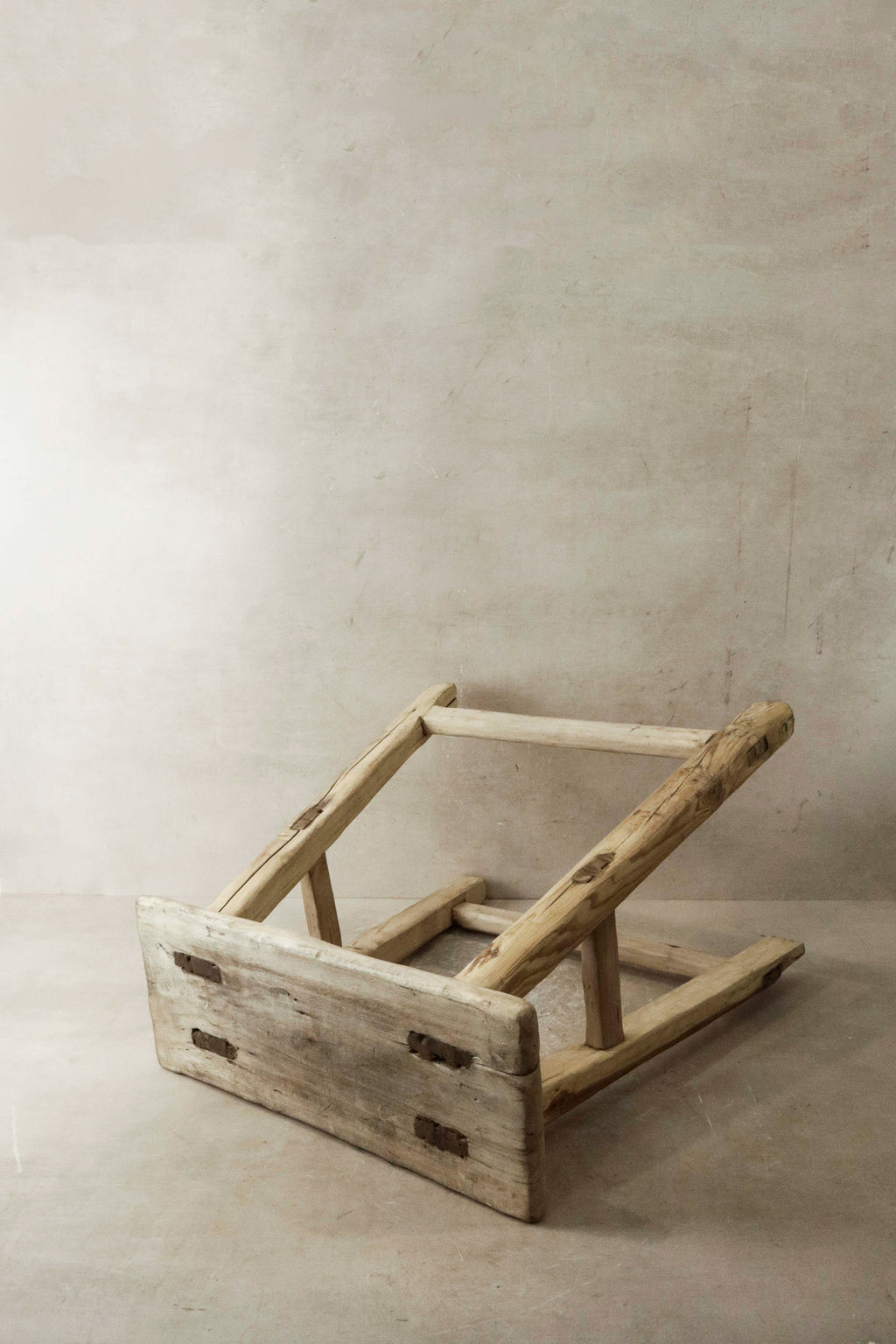 Vintage Rustic Elm Wood Stool - Medium - No 17