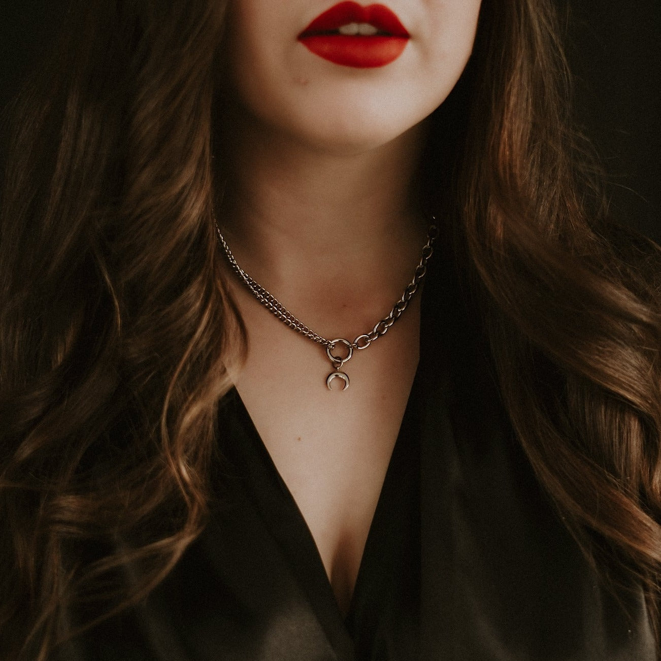 Selene Crescent Moon Necklace