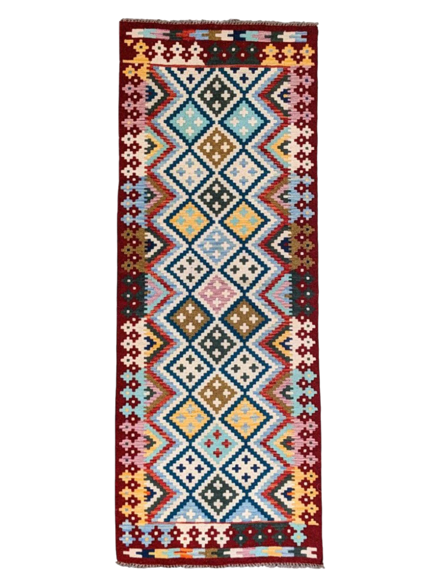 Maimana Afghanistan Kilim Rug - 196 x 79 cm