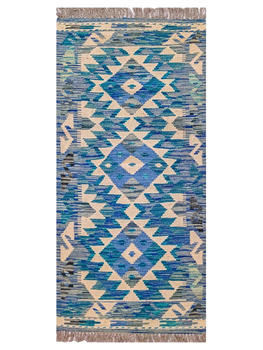 Maimana Afghanistan Kilim Rug - 150 x 51 cm