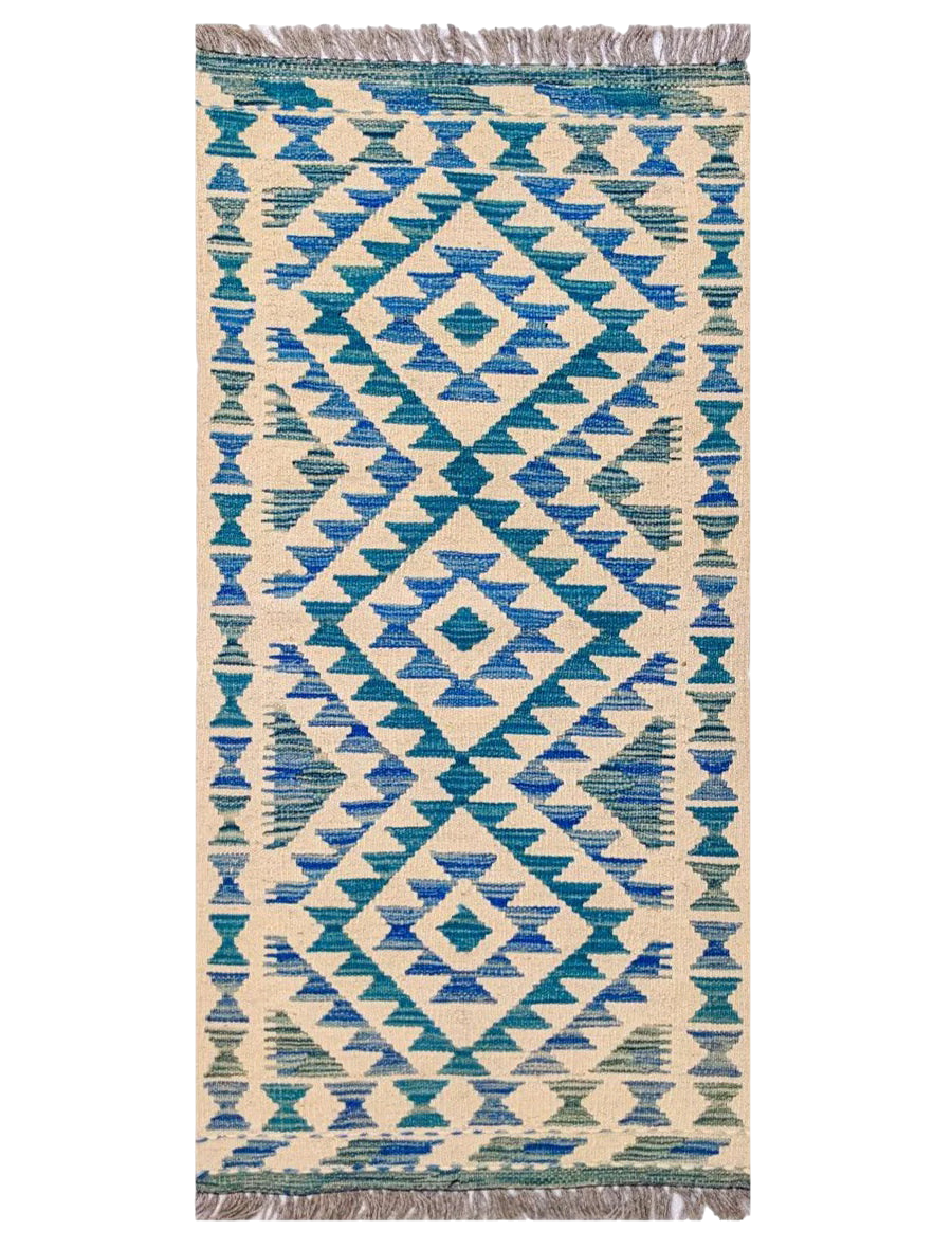 Maimana Afghanistan Kilim Rug - 147 x 51 cm