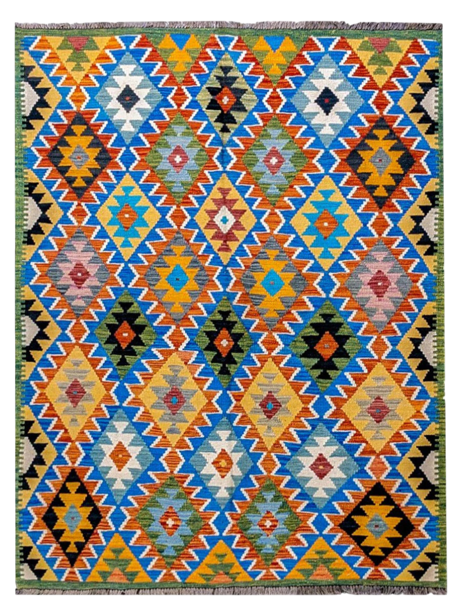 Maimana Afghanistan Kilim Rug - 208 x 150 cm