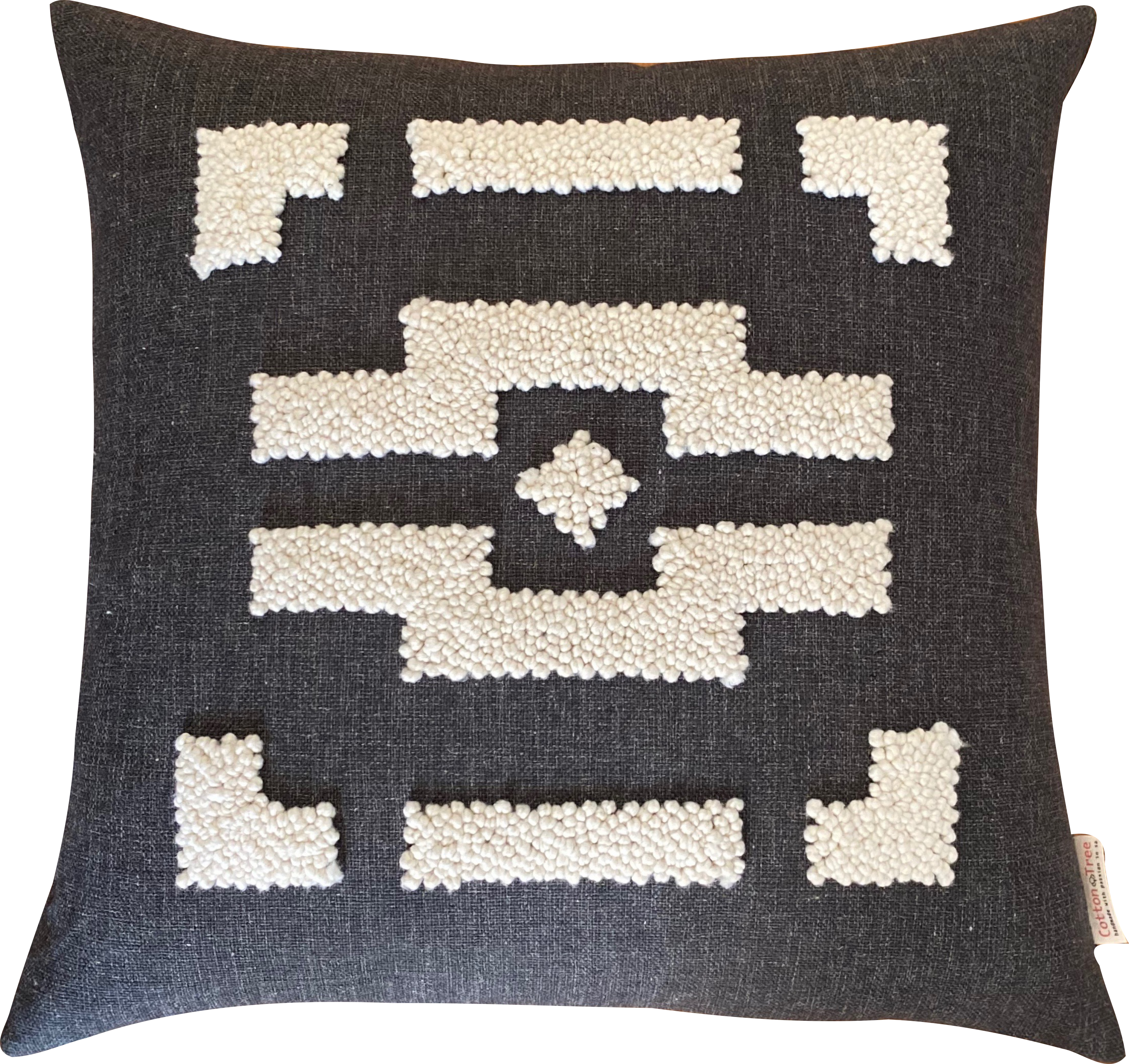 Punch Needle Cushion Cover - Ndebele Pattern 3