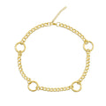Aura O Ring Gold Curb Chain Choker Necklace