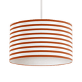 Orange and White Geometric Striped Lampshade, Ceiling or Table Lamp Shade