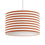 Orange and White Geometric Striped Lampshade, Ceiling or Table Lamp Shade