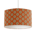 Orange Retro Circles Design Lampshade, Ceiling or Table Lamp Shade