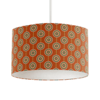 Orange Retro Circles Design Lampshade, Ceiling or Table Lamp Shade